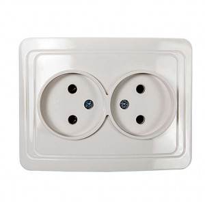 Розетка 2-м СП Classico 2102 16А IP20 бел. ASD / 4680005959914