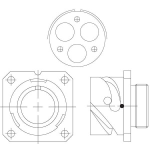PKB00RWC28-22P, Круговой мил / технические характеристики соединителя 3 3 Contct Size 4 16 Wall mount Rcpt