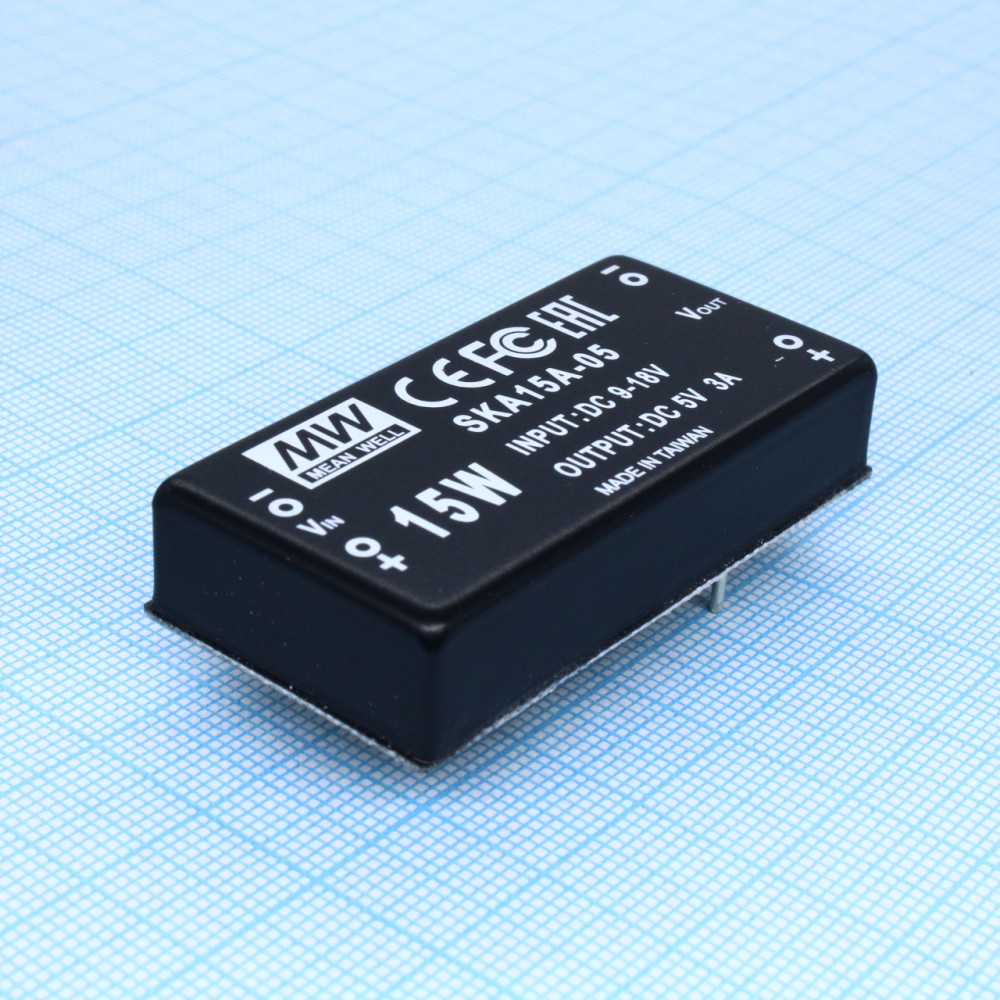 Изображение товара Преобразователь DC/DC SKA15A-05 15 Вт для печатной платы от MEAN WELL