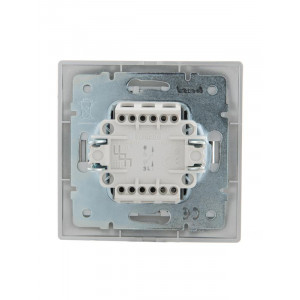 Выключатель 1-кл. СП Mira 10А IP20 со вставкой сер. метал. 701-1010-100