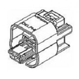 15355319, Автомобильные разъемы CONN GT 150 2W F SLD BLACK PBT