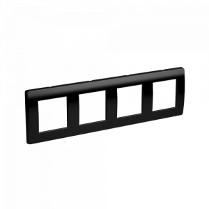 Рамка на 2+2+2+2 модуля (четырехместная), черная 75014B