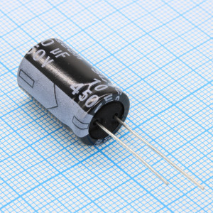 SK450M100I21TKKKS00R, Конденсатор алюминиевый электролитический 10мкФ 450В ±20% (13х21мм) радиальный 5мм 165мА 2000час 105°C россыпь