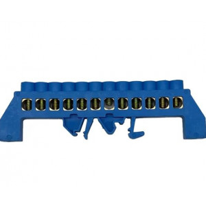 ШИНА -N- НУЛЕВАЯ В ИЗОЛЯТОРЕ НА DIN-РЕЙК, ШИНА -N- НУЛЕВАЯ В ИЗОЛЯТОРЕ НА DIN-РЕЙКУ 8*12 ММ 10ГРУПП