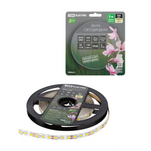 Лента светодиодная SMD2835-120 LED/м-IP20-12 В-9,6 Вт/м-3000 К (5 м) блистер SQ0331-0362