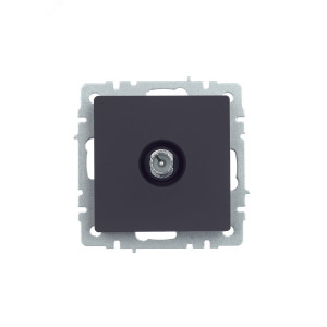 BRITE Розетка TV проходная РТВ10-0-БрГ графит BR-A10-P-K53