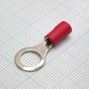 RV2-8  Red, наконечник кабельный кольцевой с изоляцией d=8.4мм, сеч. пров.1.5-2.5мм2