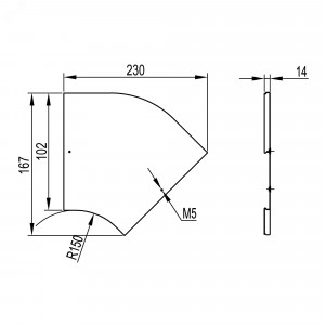 Крышка на угол CPO 45 горизонтальный 45- осн.100 в комплекте с метизами и пластинами PTCE 38022K