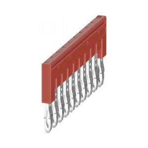 Соединительная перемычка IVB WTPN 2.5-10, Соединительная перемычка, 10 полюсов, изолированная, втычная, для клемм: WTPN 2.5, цвет: красный