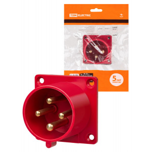 Вилка 624 скрытая 3Р+РЕ 32А 380В IP44 SQ0607-0005