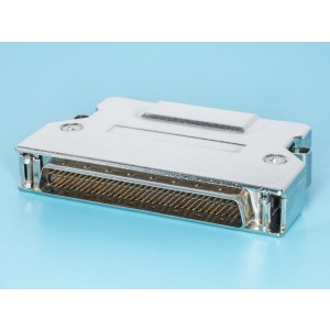 MDI-68M, Разъем Micro D-SUB 68 контактов, вилка на кабель с корпусом, зажим