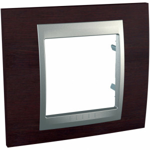 UNICA TOP РАМКА 1-постовая, АЛЮМИНИЙ/ВЕНГЕ MGU66.002.0M3