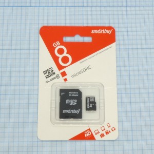 Карта памяти MicroSDHC 8GB   10 класс, Карта памяти MicroSDHC 8GB   10 класс