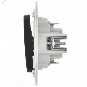 FLITE Выключатель 2-клавишный 10А ВС12-1-0-ФлЧ черный IEK FI-V20-0-10-1-K02