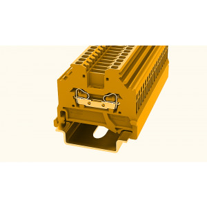 WS1.5-SD-01P-15-00Z(H), Проходная клемма, тип фиксации провода: пружинный, номинальное сечение: 1.5 мм кв., 18A, 800V, ширина: 4 мм, цвет: оранжевая, тип монтажа: DIN35