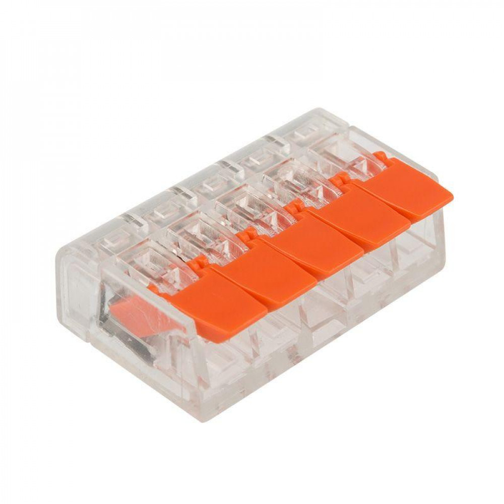 Изображение товара Клемма компактная многоразовая 221-415 5-проводная 0.14-4.0кв.мм 07-5205