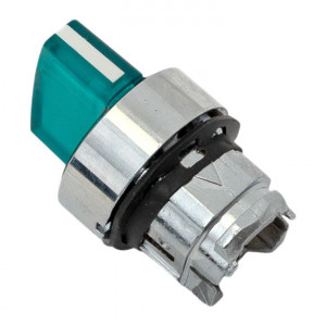 Исполнительный механизм переключателя ХB4 зеленый на 3 положения с фиксацией, с подсветкой с короткой ручкой IP65 EKF XB4BD3FL-G-65