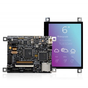 MIKROE-4313, Модули визуального вывода Mikromedia 3 for STM32F2 Capacitive FPI with frame