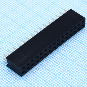 DS1023-2X15S21, Гнездо на плату 2х15 конт., шаг 2.54мм, высота 8.5мм