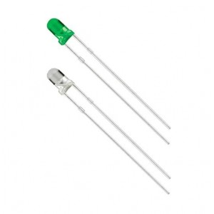LTH3MM12VFR4500, Стандартные светодиоды - Сквозного монтажа 3mm Thru Hole LED 522nm for 12VDC