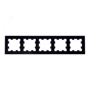 ATLASDESIGN NATURE 5-постовая РАМКА, НАТУРАЛЬНОЕ СТЕКЛО, ЧЕРНЫЙ (1шт) C3(+) ATN361005