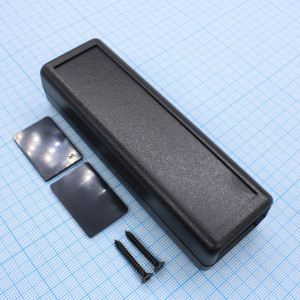 G535B-2%, Корпус приборный, носимый, материал: ударопрочный пластик ABS, две ИК-панели "%", размеры: 114x35.7x25.8 мм, IP54, цвет: черный