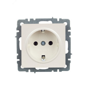 Розетка 1-м СП BRITE РС11-1-0-БрЖ 16А с заземл. без защ. шторки жемчуж. BR-R11-16-K36