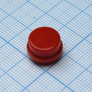 Колпачок A24 красный, SWT-81-7 (D=13, H=8)