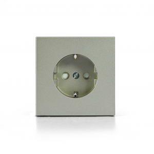 ARTGALLERY РОЗЕТКА с заземлением со шторками, 16А, механизм, быстрозажимные клеммы, шампань GAL000545S