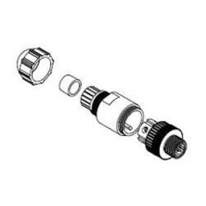 1200750017, Цилиндрические метрические разъемы 3P MALE DUAL KEYWAY P