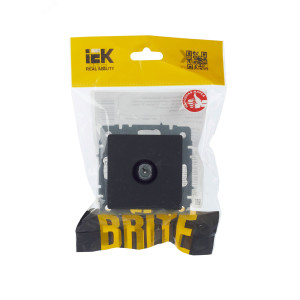 BRITE Розетка TV проходная РТВ10-0-БрГ графит BR-A10-P-K53