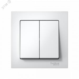 Выключатель 2-кл. СП AtlasDesign 10А IP20 (сх. 5) 10AX в сборе бел. SE ATN000152