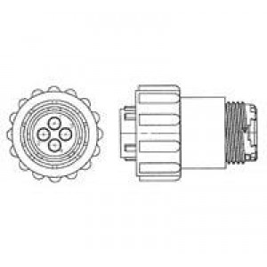 788153-2, Стандартный цилиндрический соединитель PLUG 11-4 REV SEX