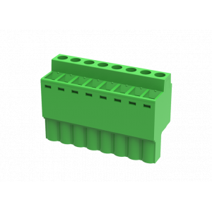 Розеточный разъем на кабель MC-RBF5.08H24C-0001, Розеточный разъем, прямой, на кабель, шаг: 5.08 мм, 24 полюса, фиксация провода винтовая, исполнение: стандартное, 320V, 18A, цвет: зеленый