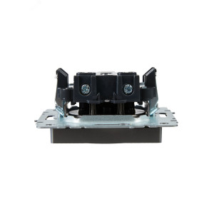 Розетка 1-м СП BRITE РС10-1-0-БрС 10А без заземл. без защ. шторок сталь BR-R10-10-K46