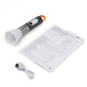 Фонарь светодиодный ручной аккумуляторный Accu1-L5W/L3W-bk 5Вт+3Вт Li-ion 18650 1200мА.ч IP43 5048812