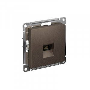 Розетка компьютерная AtlasDesign RJ45 кат.5E механизм мокко SE ATN000683