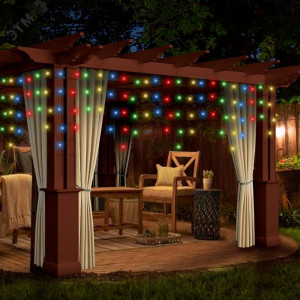 ENOB-2M Гирлянда LED Бахрома 2м*1м мультиколор, 24V, IP44 (80/960) Б0041906