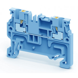 Проходная клемма CP1.5BU, Проходная клемма, тип фиксации провода: push-in, номинальное сечение: 1,5 мм кв., 15A, 800V, ширина: 3,5 мм, цвет: синий, тип монтажа: DIN35
