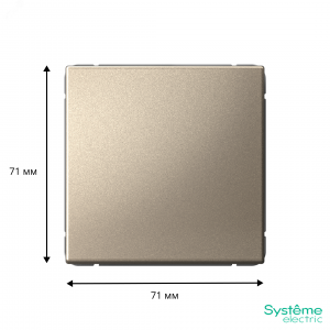 ARTGALLERY 1-клавишный ВЫКЛЮЧАТЕЛЬ, 10АХ, механизм, быстрозажимные клеммы, ШАМПАНЬ GAL000511S