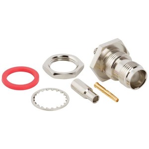 122193, РЧ соединители / Коаксиальные соединители TNC BULKHEAD CRIMP JACK RG179 75 OHM