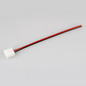 Коннектор выводной FAST-MONO-8mm-L150mm-X1 022308, Одиночный коннектор с проводом 15см для подключения питания к ГЕРМЕТИЧНЫМ светодиодным одноцветным лентам шириной 8мм. Максимальный допустимый ток 3А, напряжение до 50 В. Цена за 1шт.