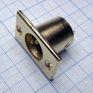 CANNON 21 3M, Аудио разъём XLR - вилка приборная, 3 контакта, цвет - золотистый