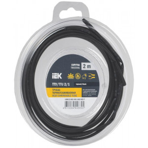 Трубка термоусадочная ТТУ нг-LS 2/1 черн. (уп.2м) UDR12-002-001-002-K02-T