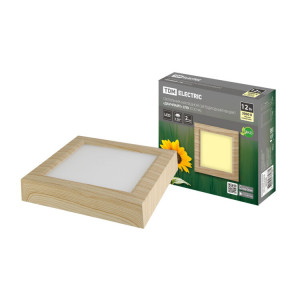 Светильник накладной светодиодный квадрат "Даунлайт" СПО (сосна) 12 Вт 170*170*32 мм 3000К SQ0329-0420