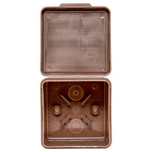 EKF PROxima Коробка распаячная КМР-030-035 пылевлагозащищенная без мембранных вводов (80х80х50) т-мное дерево