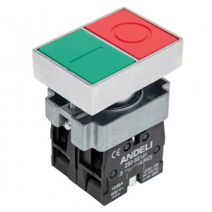 КНОПКА XB2-BL8325  "I-O" СДВОЕННАЯ 1З+1Р, КНОПКА XB2-BL8325  "I-O" СДВОЕННАЯ 1З+1Р (ANDELI)