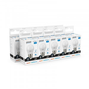 Лампа светодиодная Elementary 6Вт P45 шар 6500К холод. бел. E27 470лм 53236