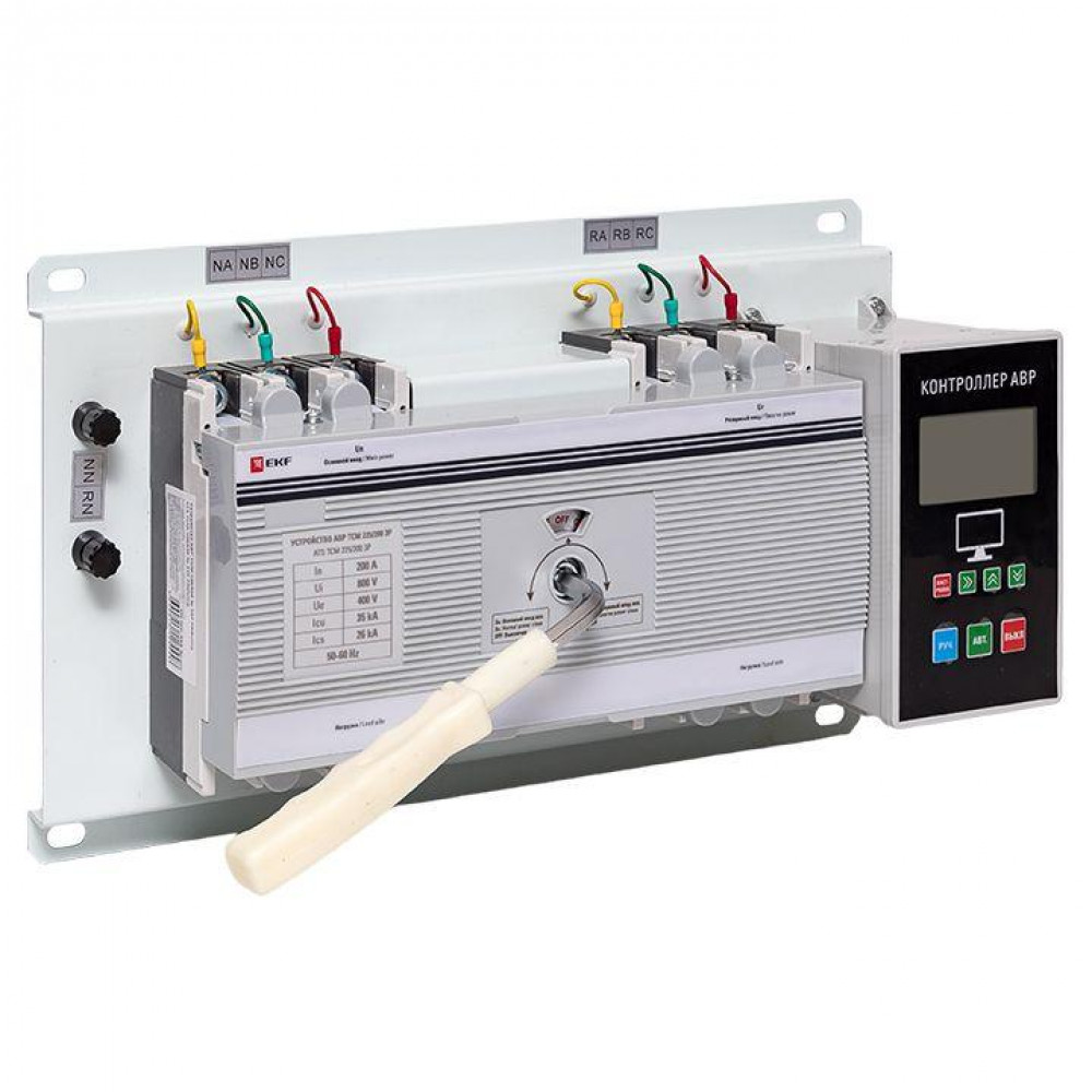 Изображение товара Автоматический ввод резерва АВР 3п 225/200А ТСМ PROxima ats-tsm-200A-3p-pro надежное электроснабжен