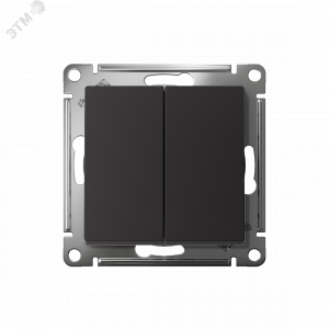 ATLASDESIGN 2-клавишный ВЫКЛЮЧАТЕЛЬ с самовозвратом, сх.2, 10А, механизм, КАРБОН ATN001017